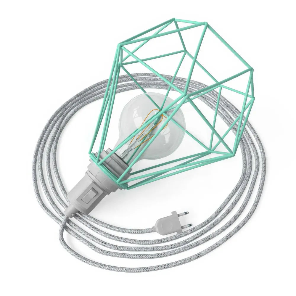 Table Snake - Plug- lampa sa sjenilom u obliku kaveza Diamond - Tirkizna