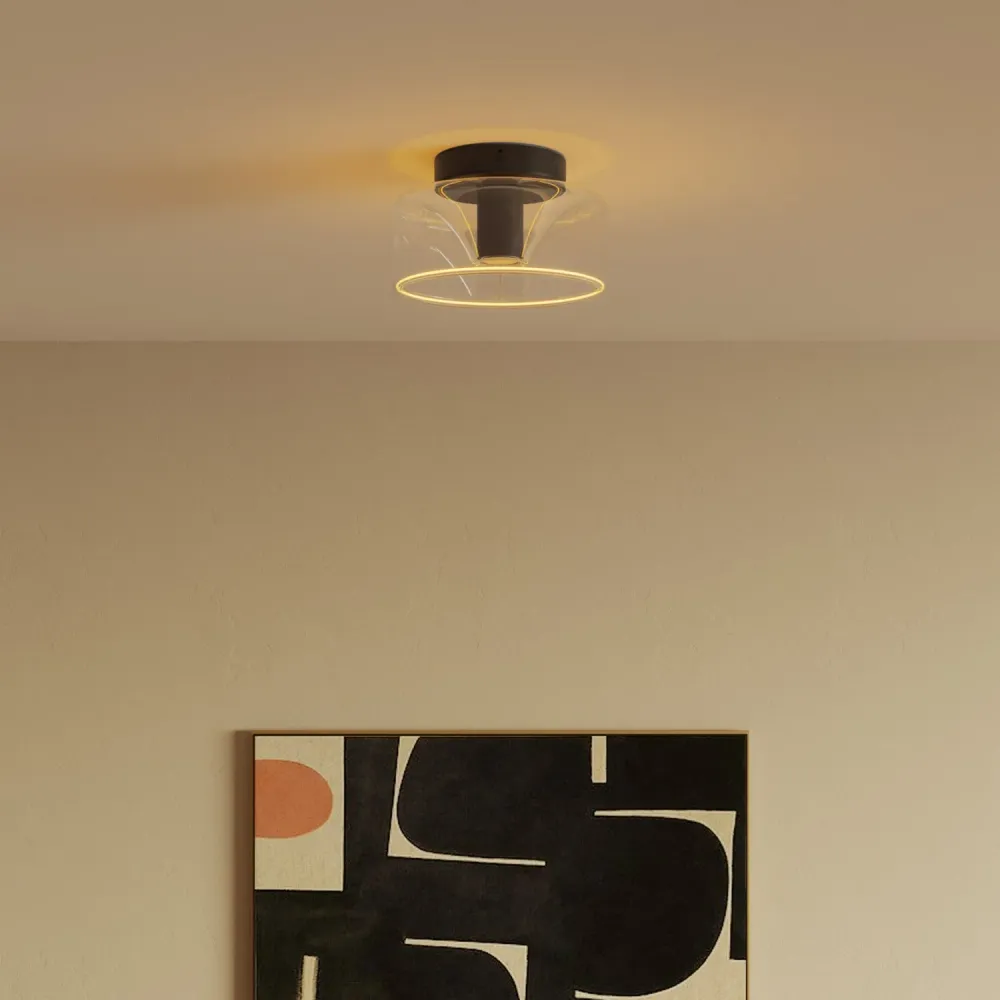 Zidna lampa Fermaluce crna s G02 žaruljom