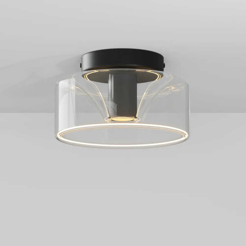 Zidna lampa Fermaluce crna s G02 žaruljom