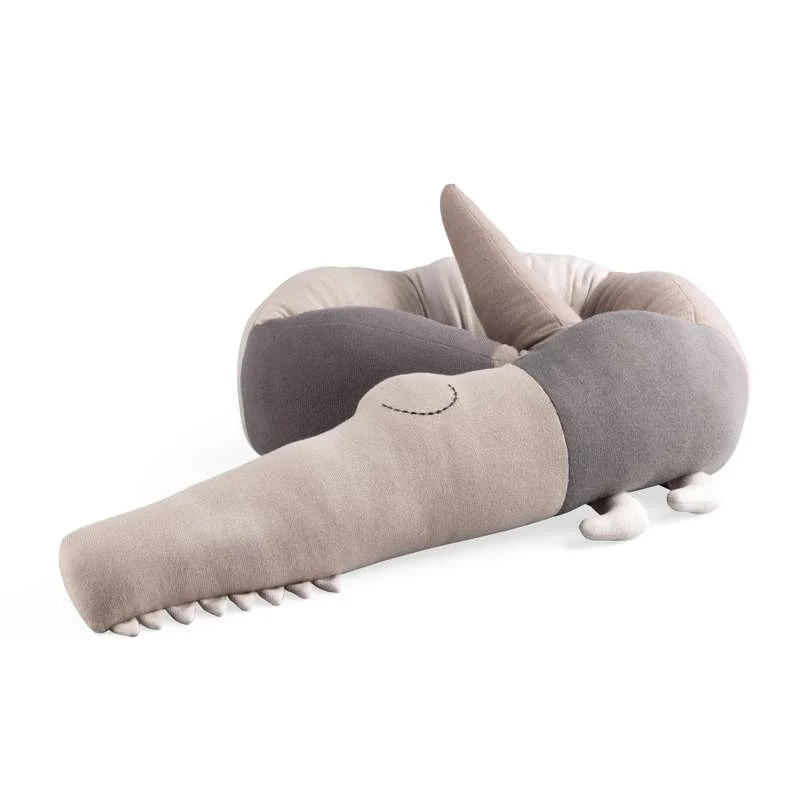 Sebra Pletena Jastučnica/Ogradica za krevet - Sleepy Croc - Seabreeze Beige