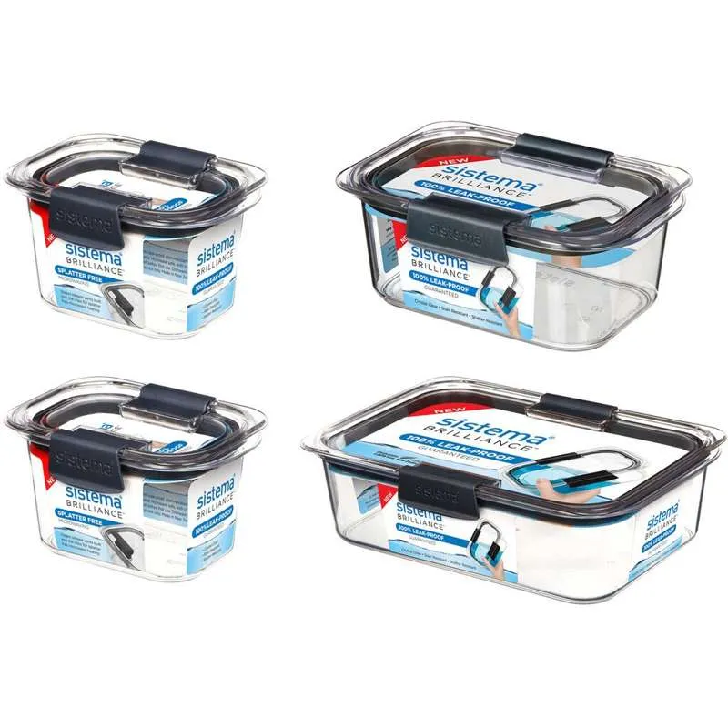 Sistema Pohrana hrane - Brilliance - 4-Pak - Crna