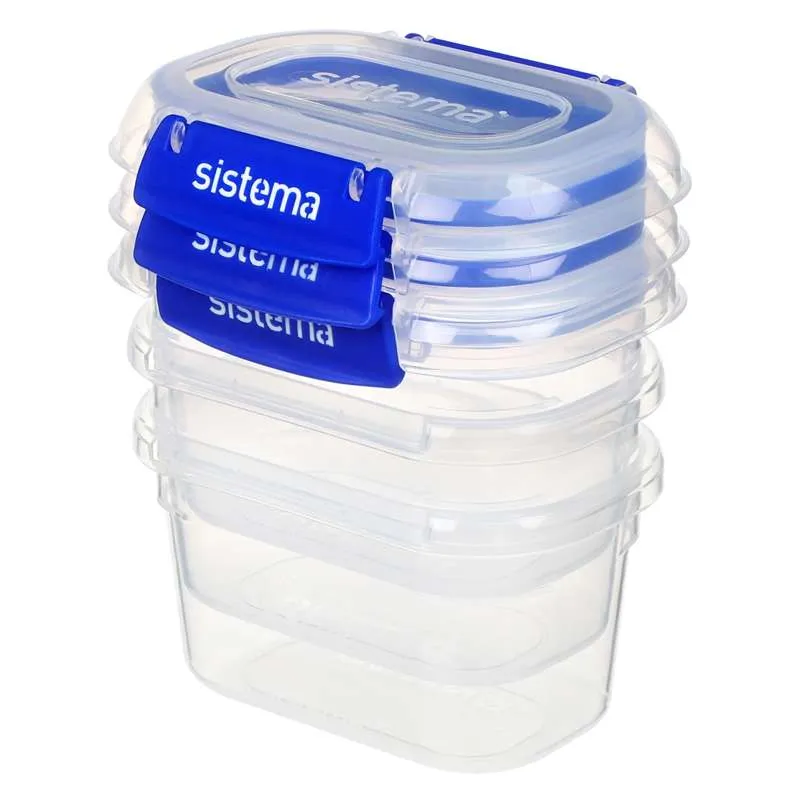 Sistema Skladištenje hrane - Klip It Plus - Pravokutni - 3-Pak - 400ml - Plava