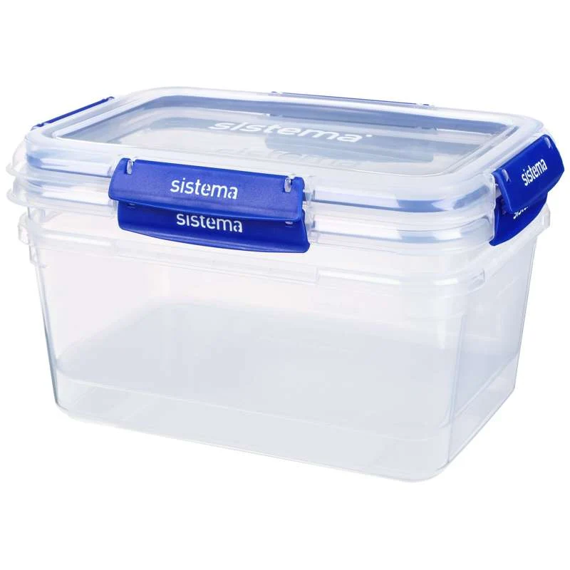 Sistema Skladištenje hrane - Klip It Plus - Pravokutnik - 2-Pak - 3.35L - Plava