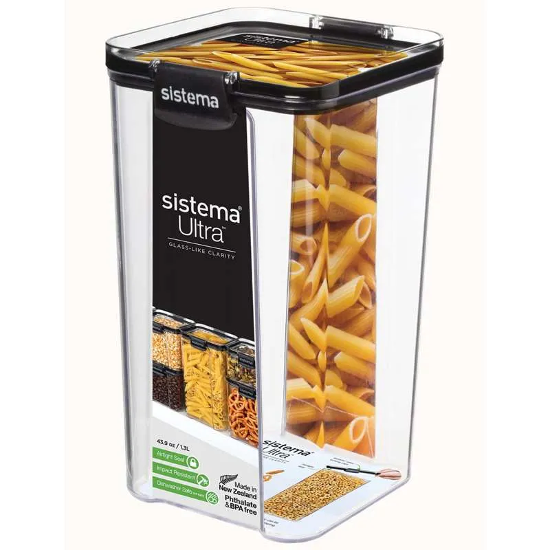 Sistema Čuvanje hrane - Tritan Ultra - Kvadrat - 1.3L - Crna