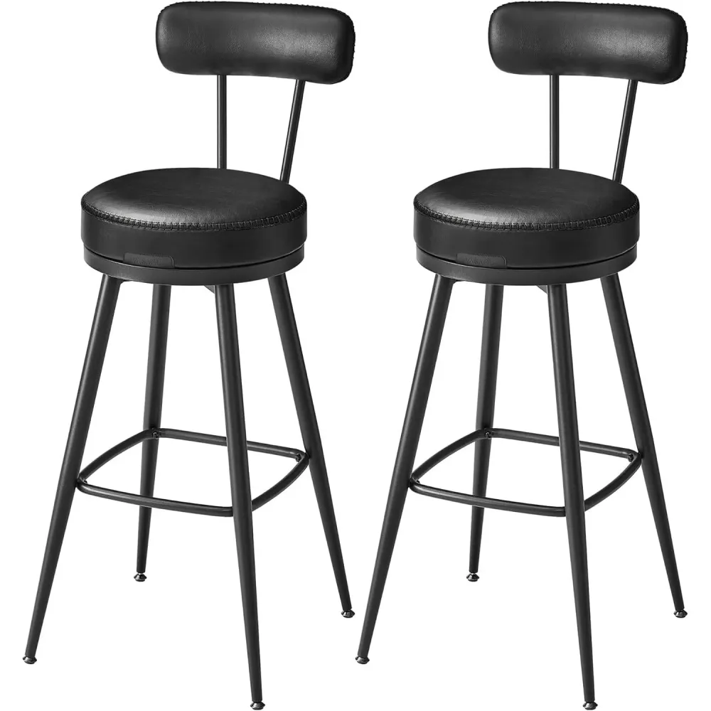 Set od 2 barske stolice iz EKHO kolekcije, 54 x 54 x 91 cm, crne | VASAGLE