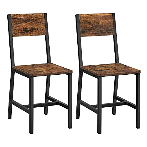 Set od 2 stolice za blagovaonu, 36 x 46,6 x 87,1 cm, rustikalna smeđ i crna