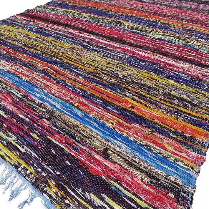 Tepih od krpa plavi 153 x 90cm