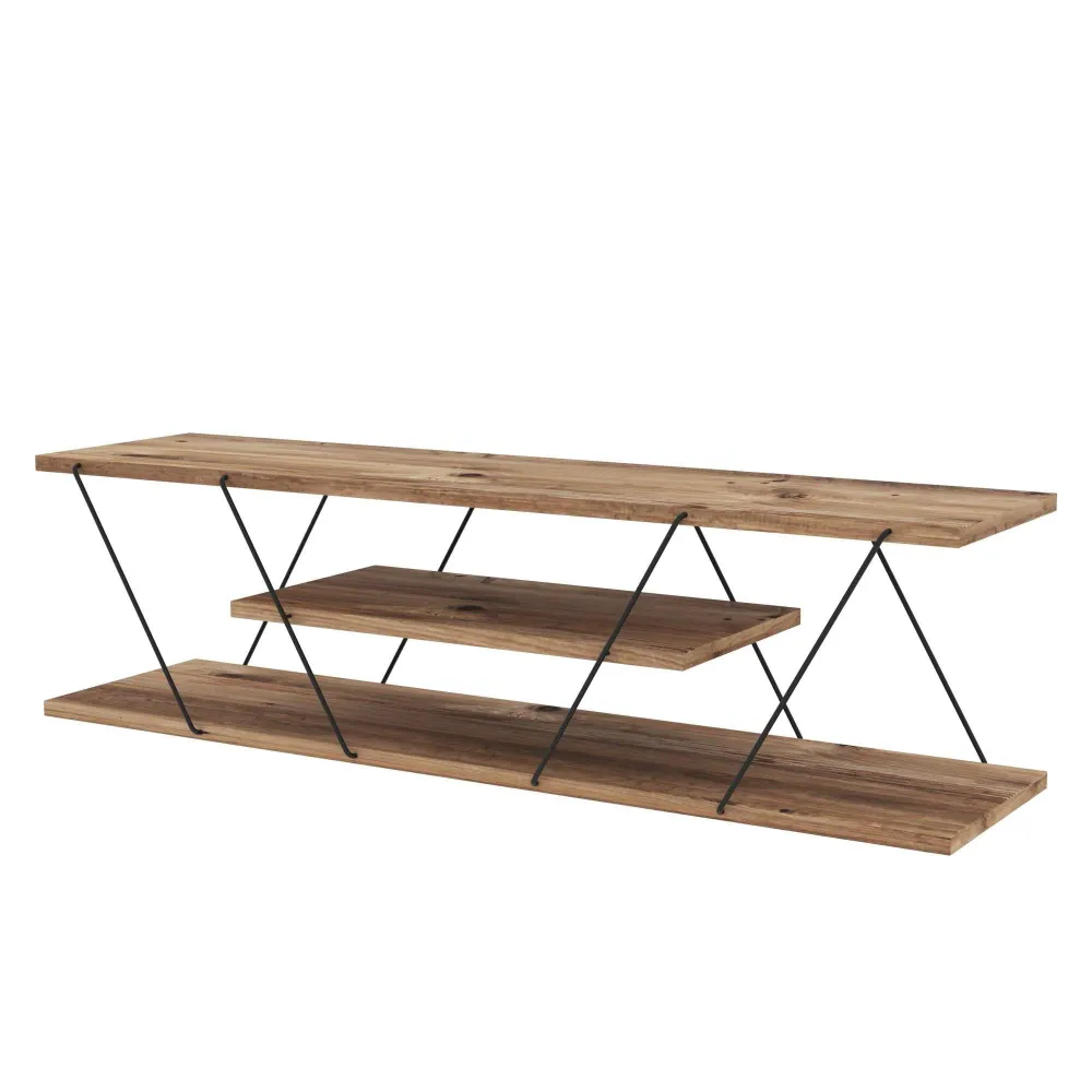 TV ormarić Canaz v2 - Black, Walnut