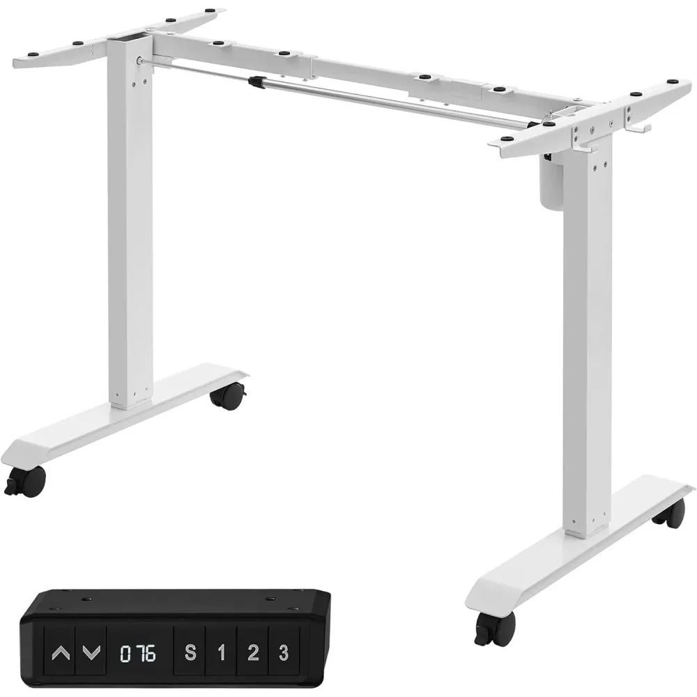 Električni okvir stola podesive visine 73-118 cm, čelični okvir, bijeli