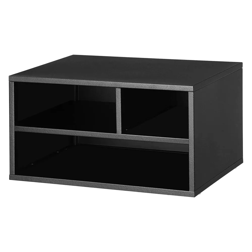 Čelični stalak za ispis s policama 40,5 x 22 x 30 cm, crni