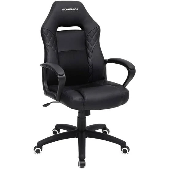 Gaming stolica, uredska stolica s dobrom potporom za leđ, crne boje