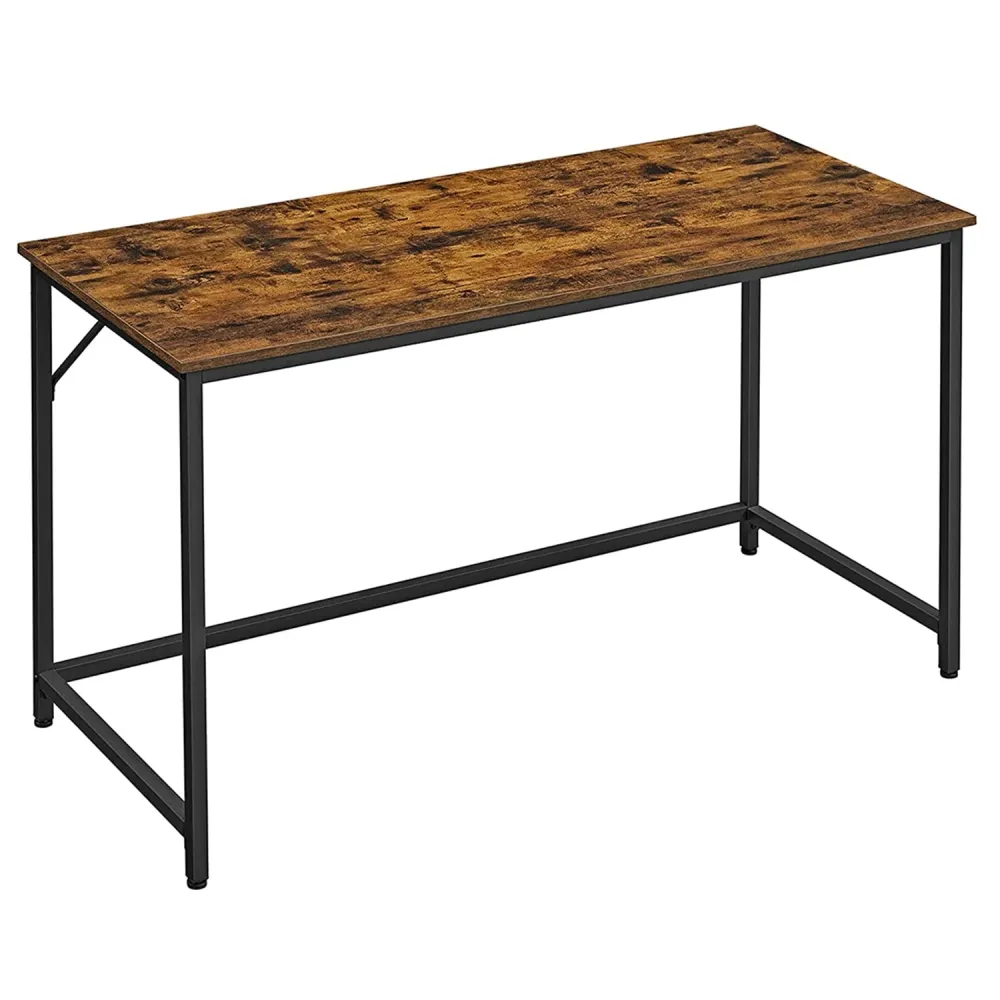 Radni stol s metalnim okvirom, 140 x 75 x 60 cm, rustikalno smeđ