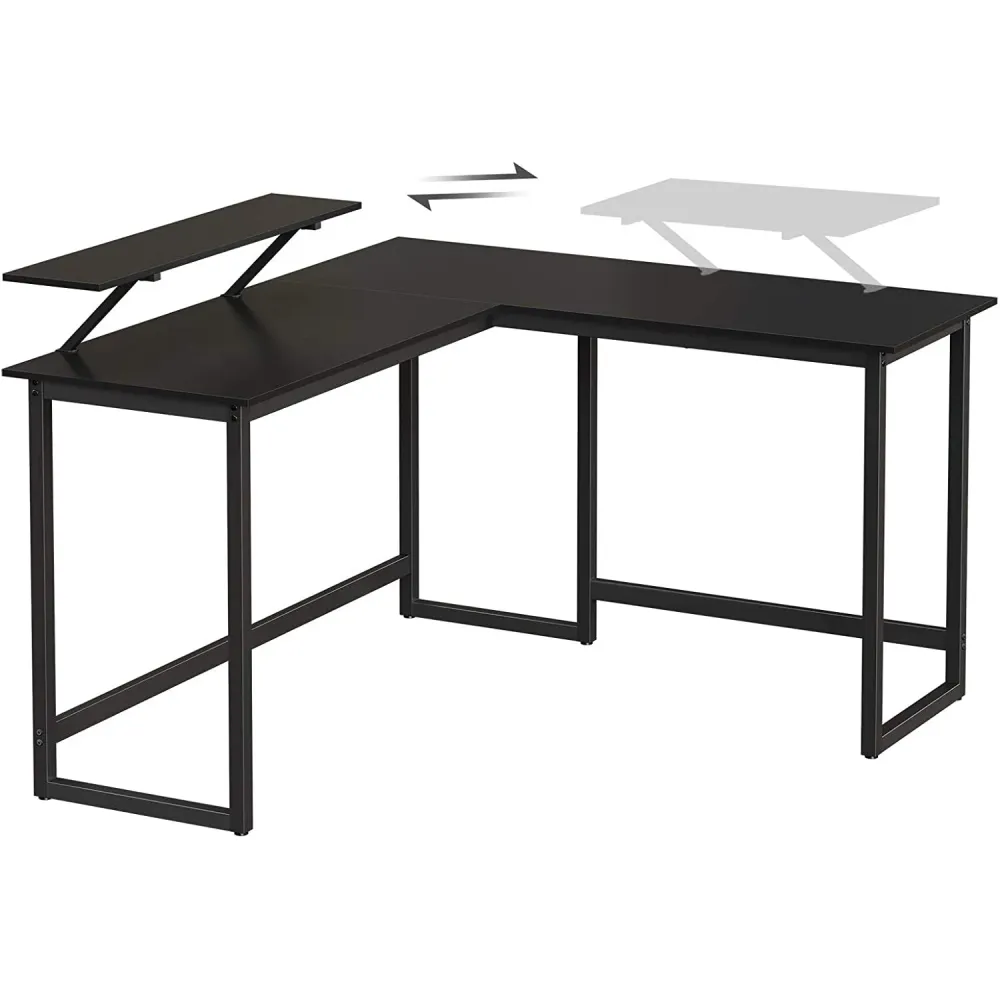 Radni stol, računalni stol u obliku slova L sa stalkom za monitor 140 x 130 x 89 cm