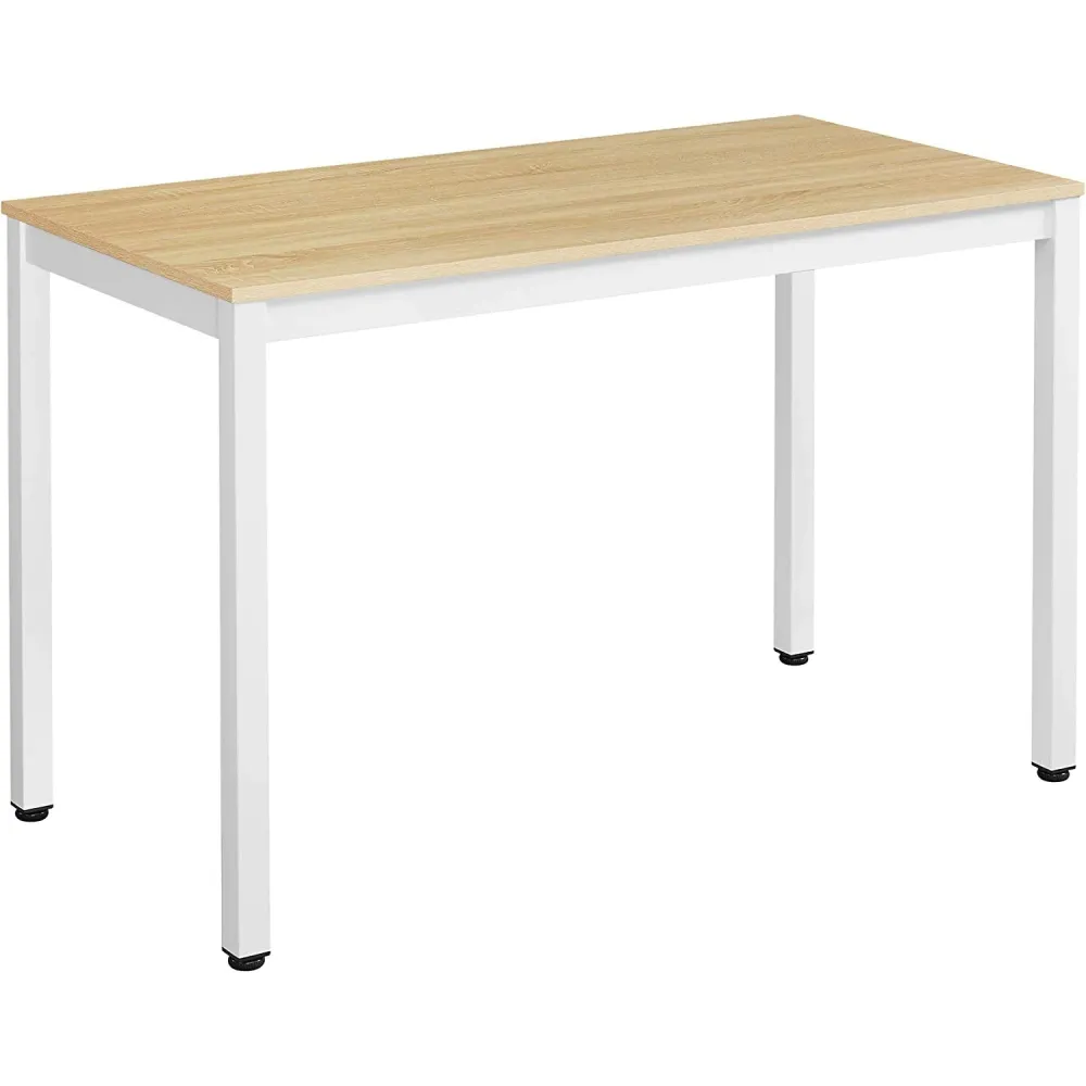 Računalni stol, radni stol 120 x 60 x 76 cm, prirodne boje drveta i bijele boje