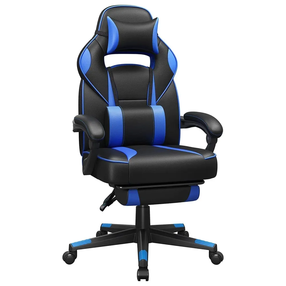 Songmics Gaming stolica, uredska stolica s naslonom za glavu, ergonomska