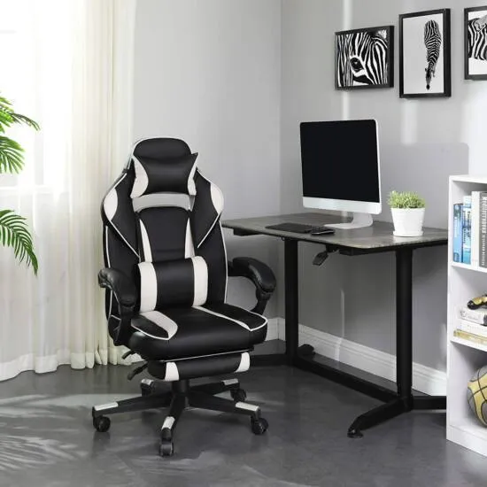 Songmics Gaming stolica, uredska stolica s naslonom za glavu