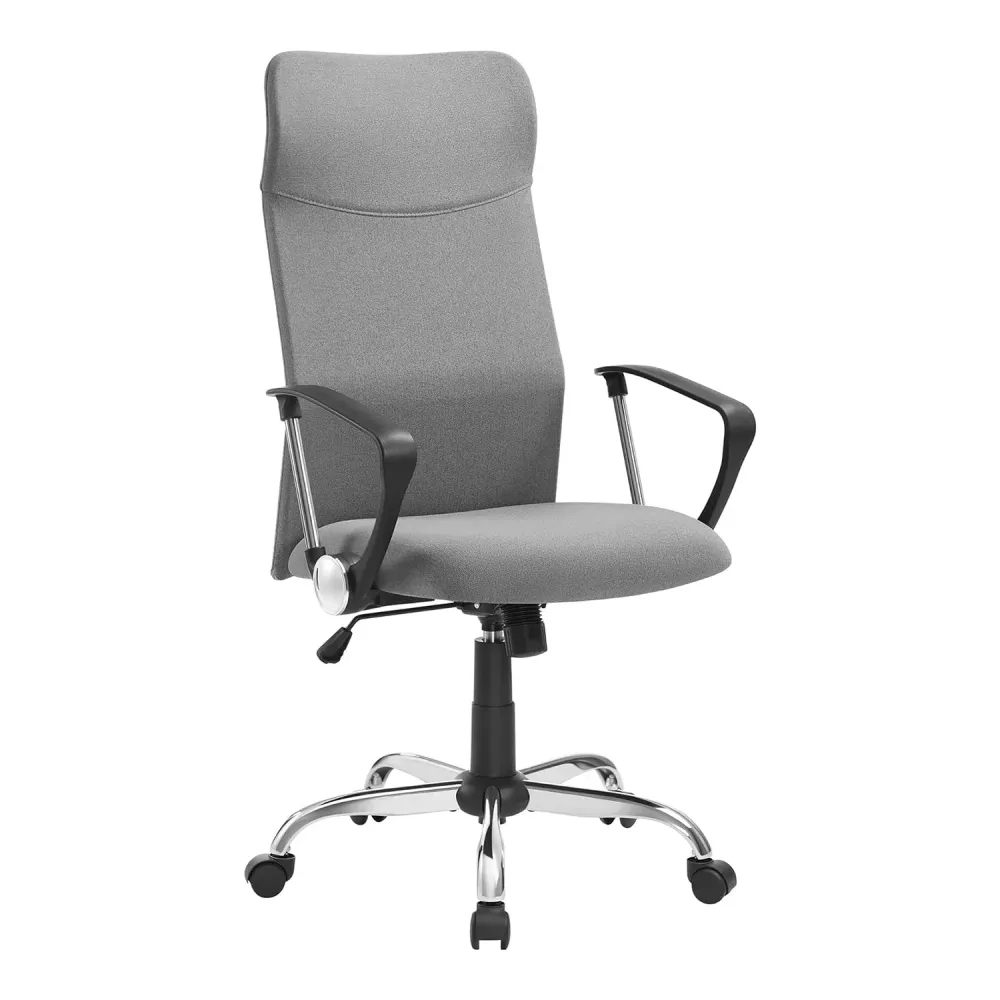 Uredska stolica, ergonomska stolica s podstavljenim sjedalom, siva