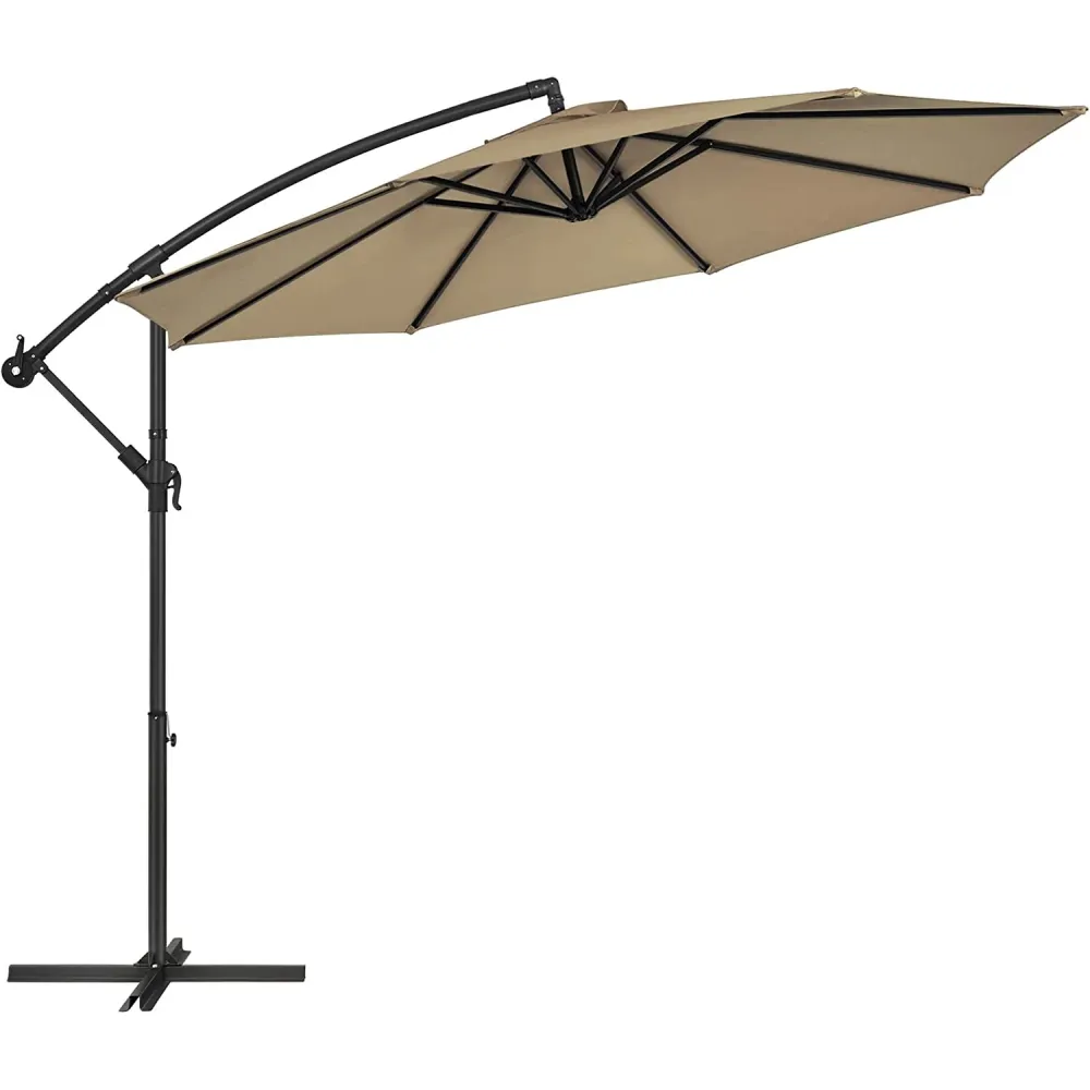 Suncobran Ø 300 cm, vrtni suncobran, taupe